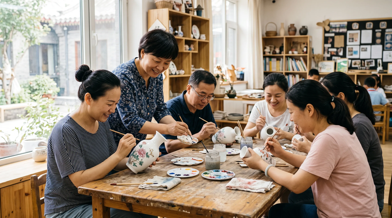在導師帶領下,零基礎也能完成一件作品。