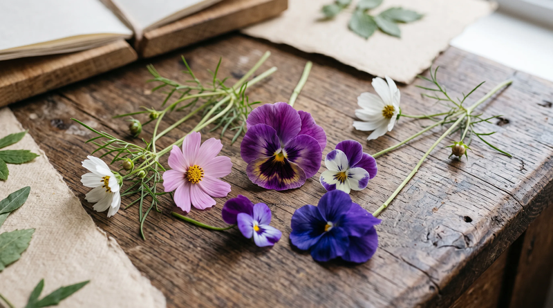 薄瓣、小巧的花,最適合押花。