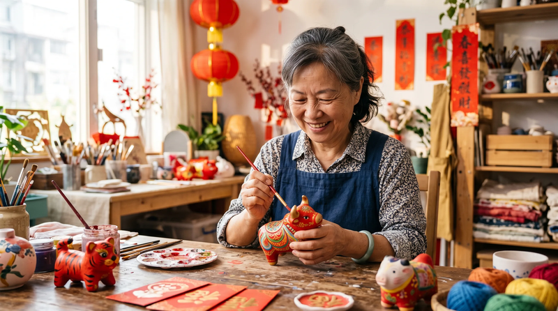 在新年前，親手準備一份份心意。