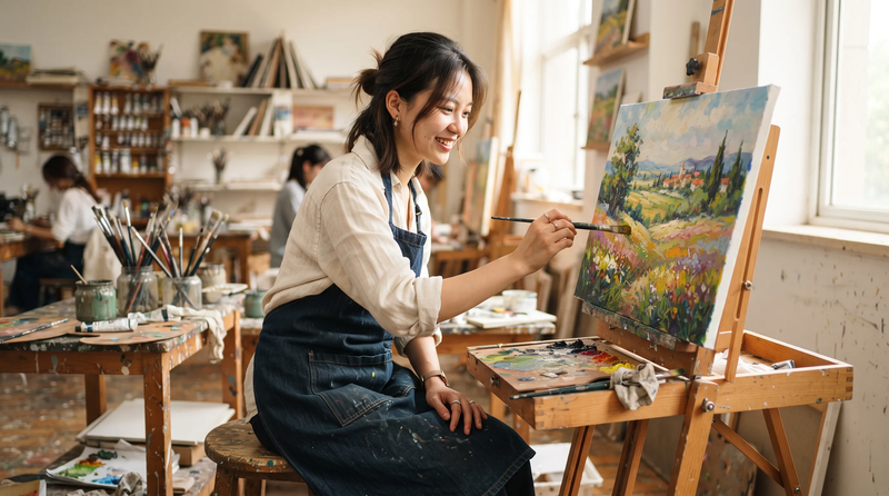 跟著導師,畫出自己的印象派作品。