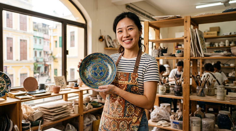 能把親手完成的作品帶回家,是選畫室的加分項。